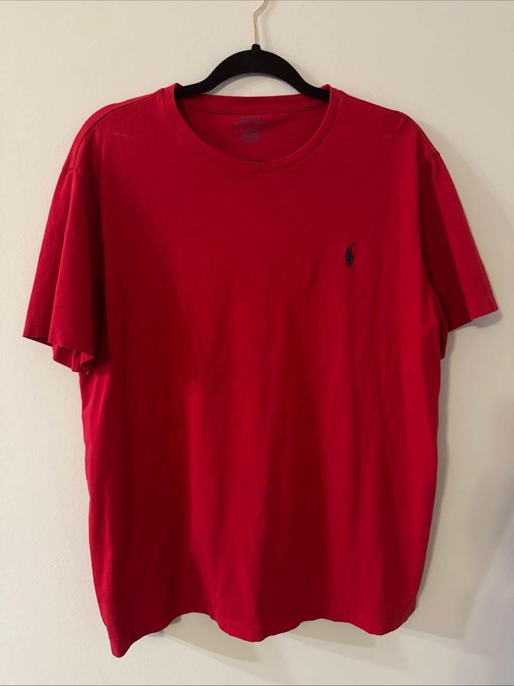 Polo by Ralph Lauren Red Short Sleeve Crewneck Tee with Navy Pony